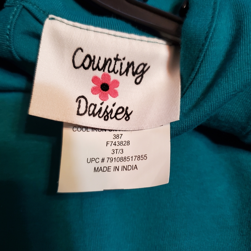 Girls 3T teal Unicorn dress - Picture 4 of 4